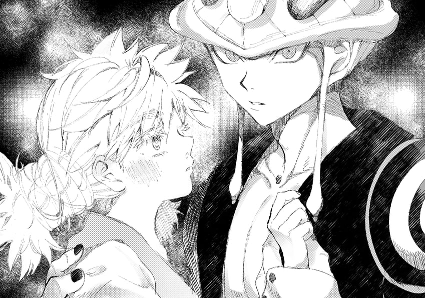 meruem and komugi (hunter x hunter) drawn by meco_hxh