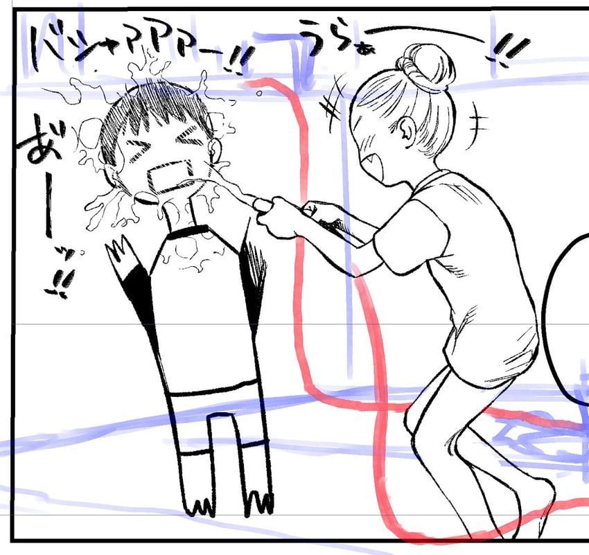 sasha and fujihara (original) drawn by haguhagu_(rinjuu_circus)