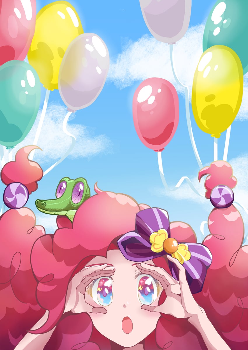 pinkie pie and gummy (my little pony and 2 more) drawn by pineapple-chan_(1724786222)