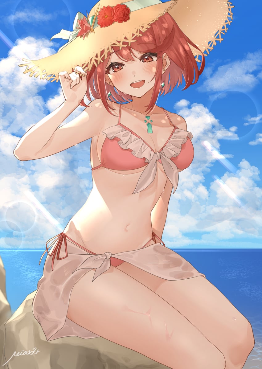 pyra (xenoblade chronicles and 1 more) drawn by mia_cbx