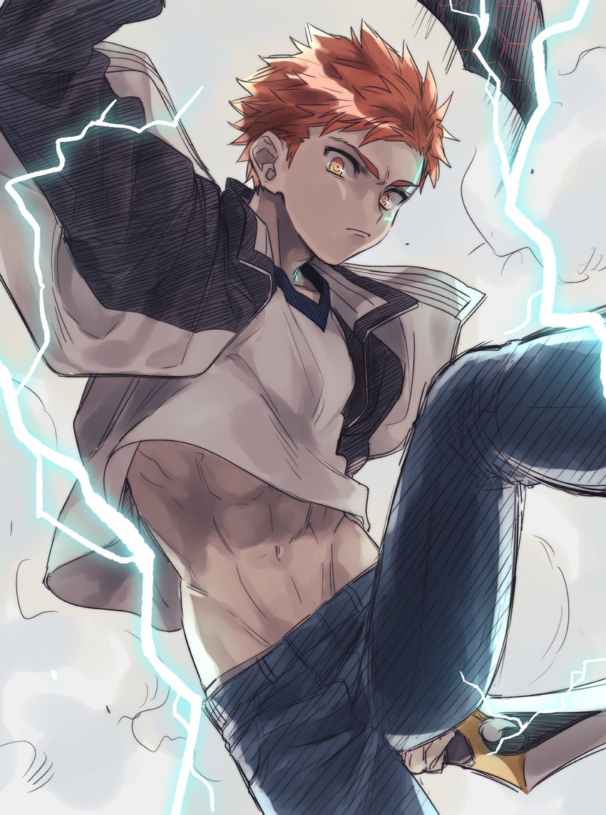 emiya shirou (fate and 2 more) drawn by htkym_1003