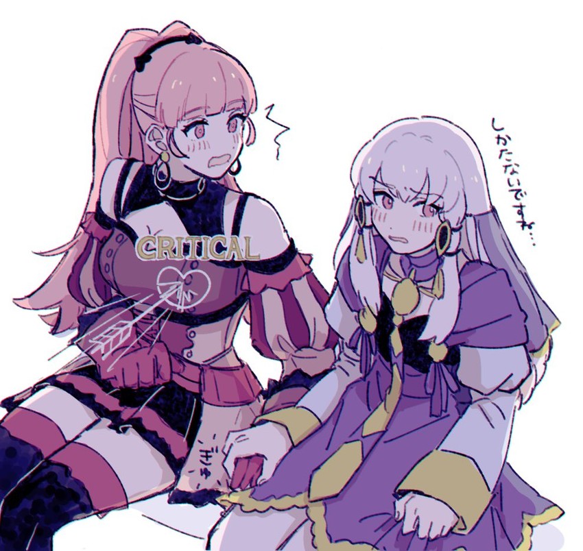 hilda valentine goneril and lysithea von ordelia (fire emblem and 1 more) drawn by maru2ichan