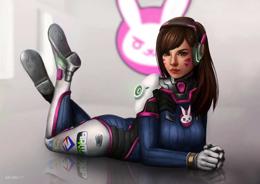 d.va (overwatch and 1 more) drawn by aelini