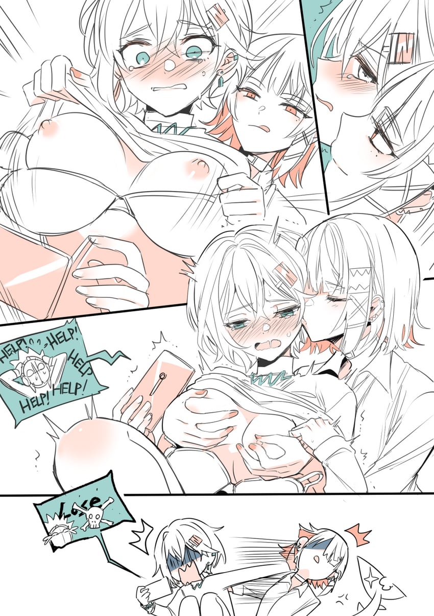 ellen joe, belle, and billy kid (zenless zone zero) drawn by kuma_(bloodycolor)