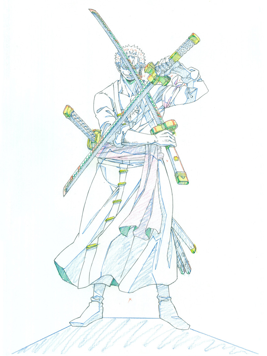 roronoa zoro (one piece) drawn by umakoshi_yoshihiko