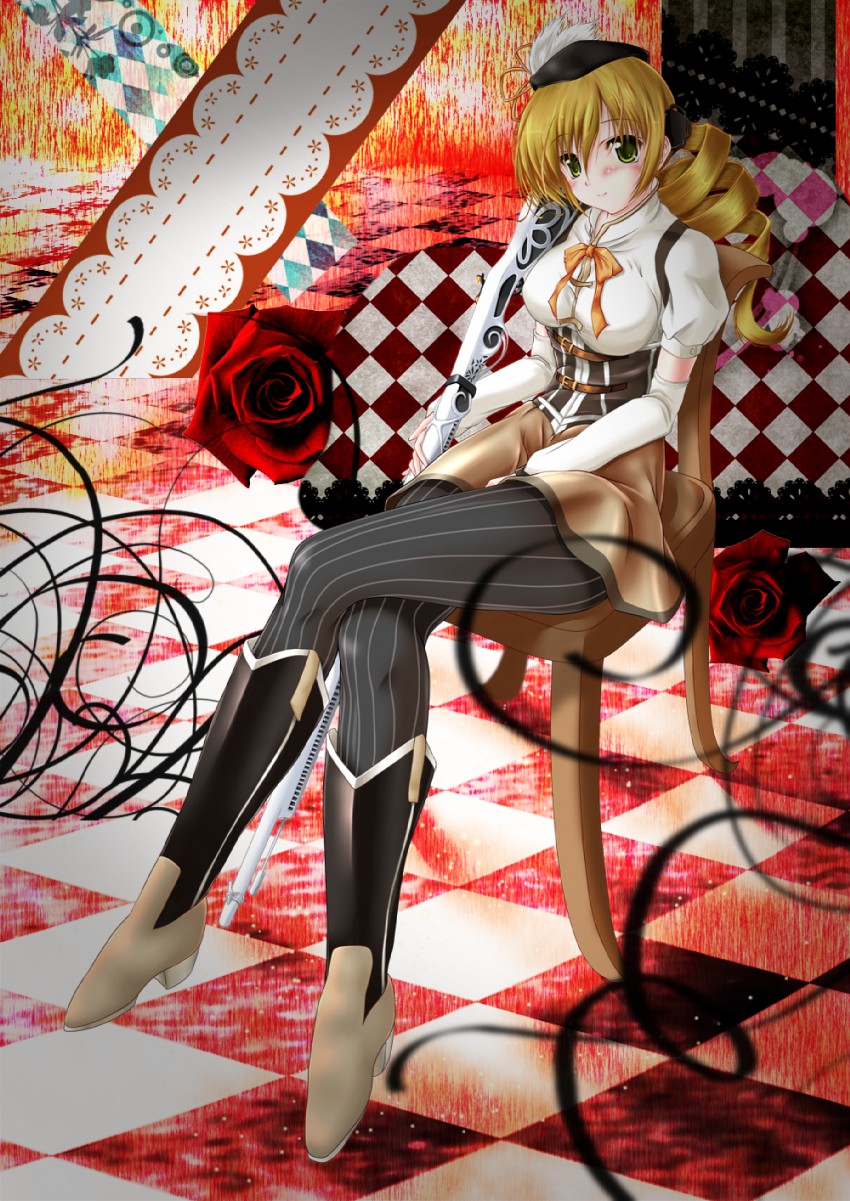 tomoe mami (mahou shoujo madoka magica) drawn by sakurajousui_neko