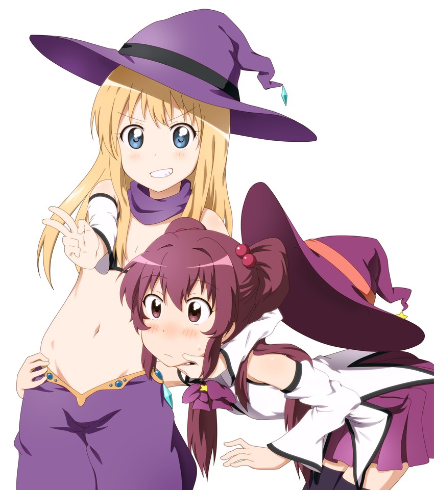 toshinou kyouko, sugiura ayano, mirakurun, and rivalun (yuruyuri) drawn by midiman