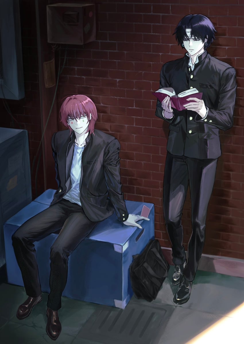 hisoka morow and chrollo lucilfer (hunter x hunter) drawn by mynest