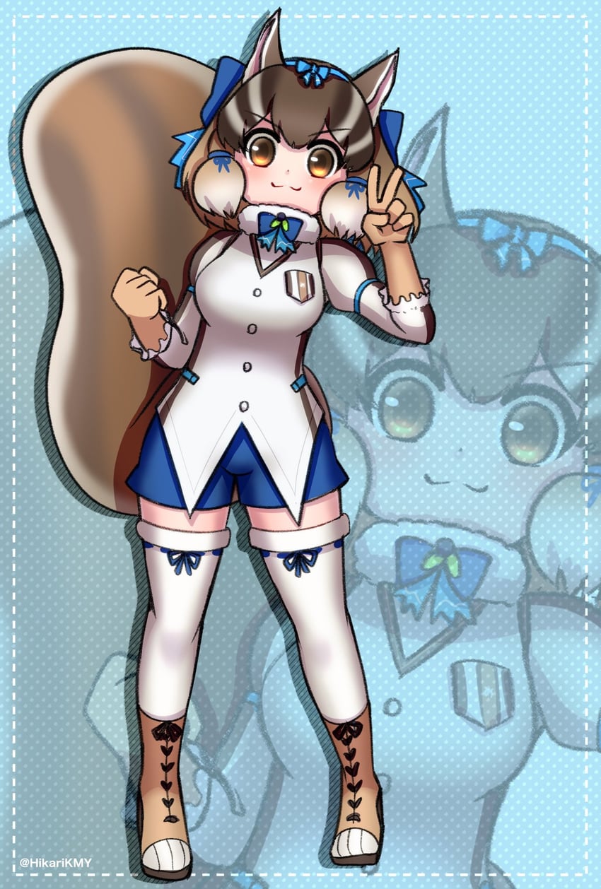 siberian chipmunk (kemono friends and 1 more) drawn by hikarikmy