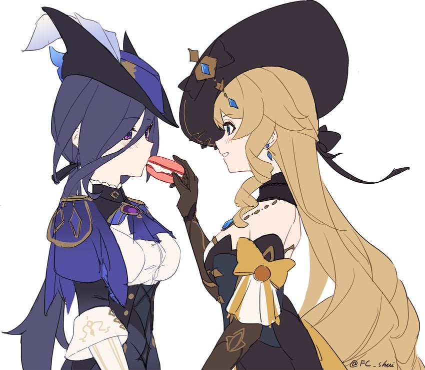 clorinde and navia (genshin impact) drawn by hetare_mizu