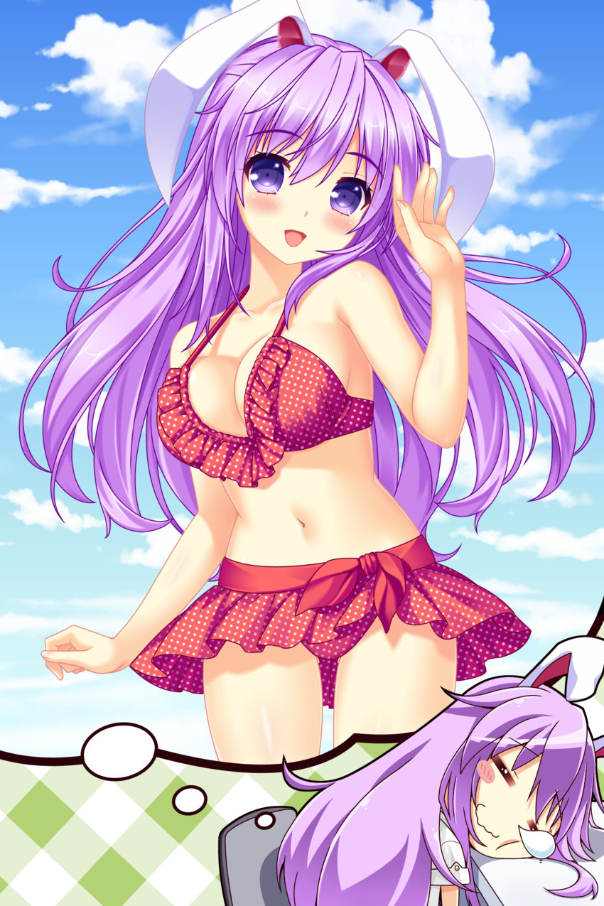 reisen udongein inaba and kiritani riria (touhou and 1 more) drawn by houkiboshi and sayori_(neko_works)