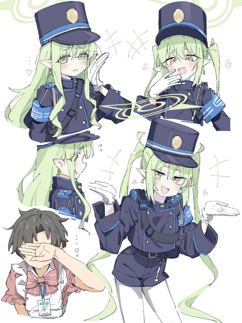 sensei, hikari, nozomi, and sakata shougo (blue archive and 1 more) drawn by kilabo