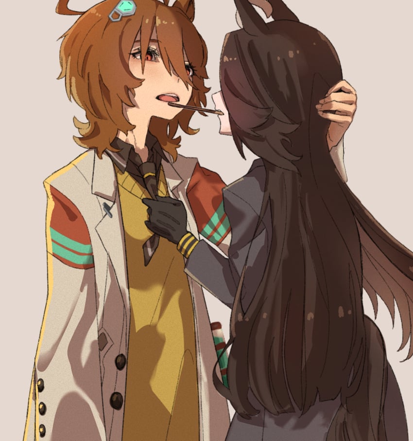 agnes tachyon and manhattan cafe (umamusume) drawn by noon_463