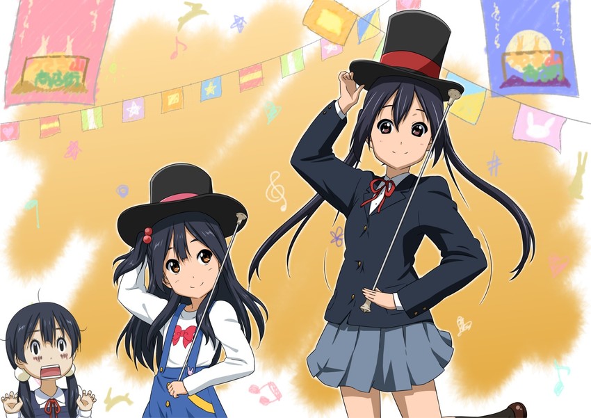 nakano azusa, kitashirakawa tamako, and kitashirakawa anko (k-on! and 2 more) drawn by oku_no_shi