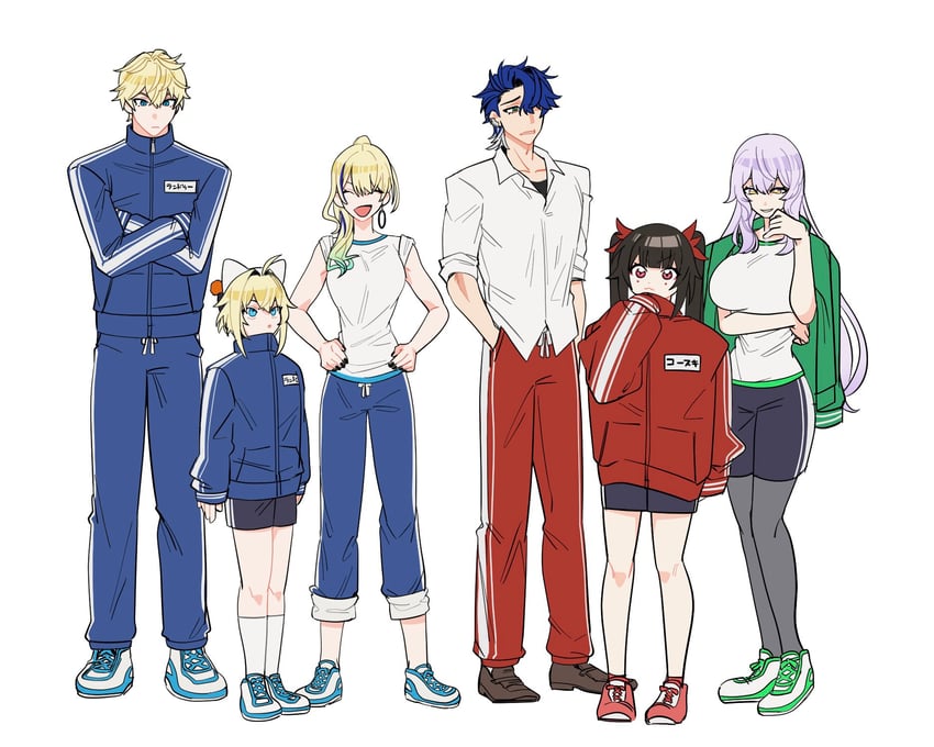 sparkle, black swan, sampo koski, gepard landau, serval landau, and 1 more (honkai and 1 more) drawn by vonvomfever