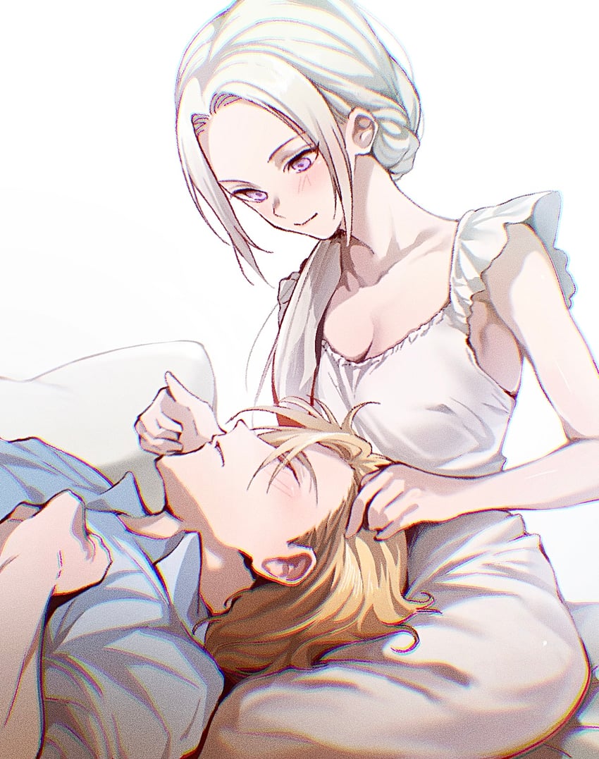 edelgard von hresvelg and dimitri alexandre blaiddyd (fire emblem and 2 more) drawn by soma_otakuu