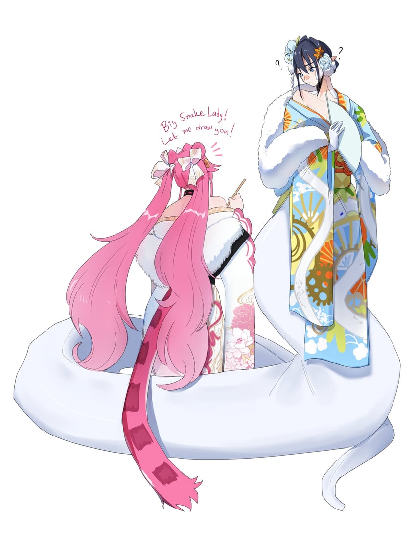 ouro kronii and raora panthera (hololive and 1 more) drawn by yorobisan