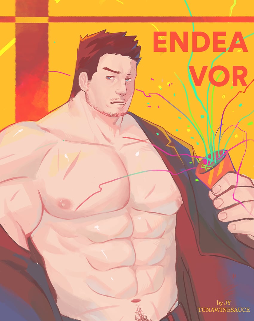 endeavor (boku no hero academia) drawn by tuna-jy