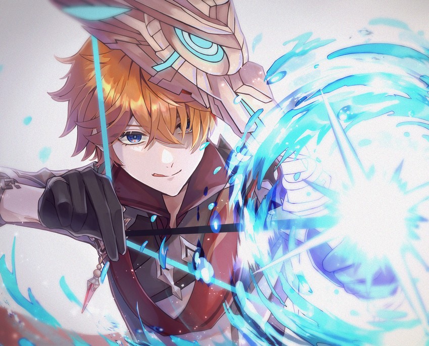 tartaglia (genshin impact) drawn by sa_fest