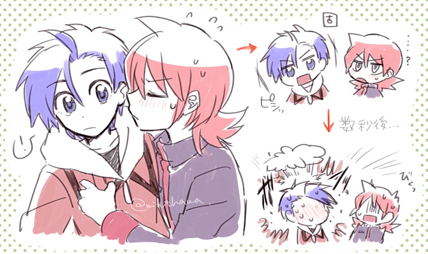 ethan and silver (pokemon and 1 more) drawn by gensi