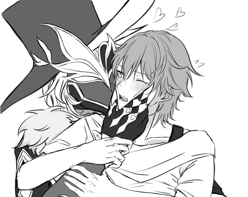 trailblazer, caelus, and aventurine (honkai and 1 more) drawn by akiraluce_hsr