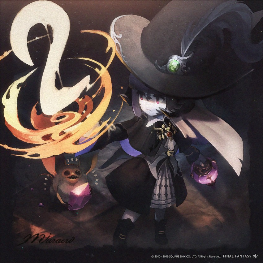 warrior of light, black mage, and gremlin (final fantasy and 1 more) drawn by murabayashi_erika