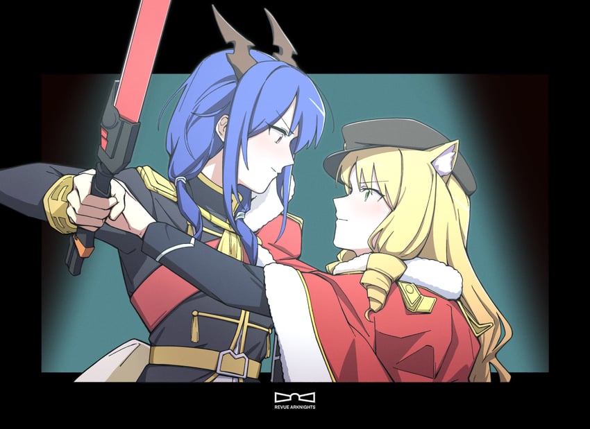 ch'en, swire, saijou claudine, and tendou maya (arknights and 1 more) drawn by emile_aoi