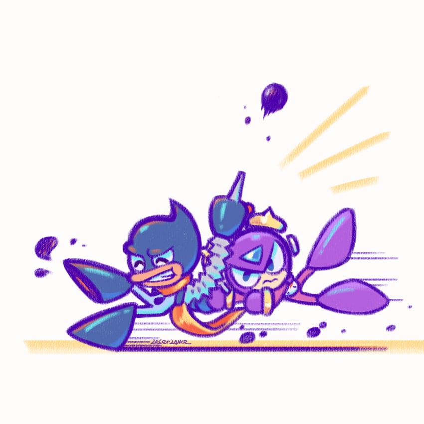 oil man and time man (mega man and 1 more) drawn by laser-lance