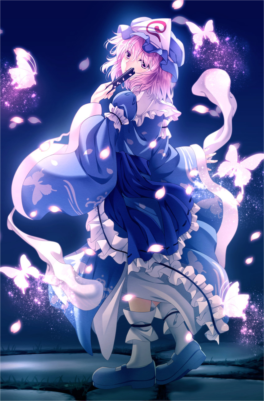 saigyouji yuyuko (touhou) drawn by akane_hazuki