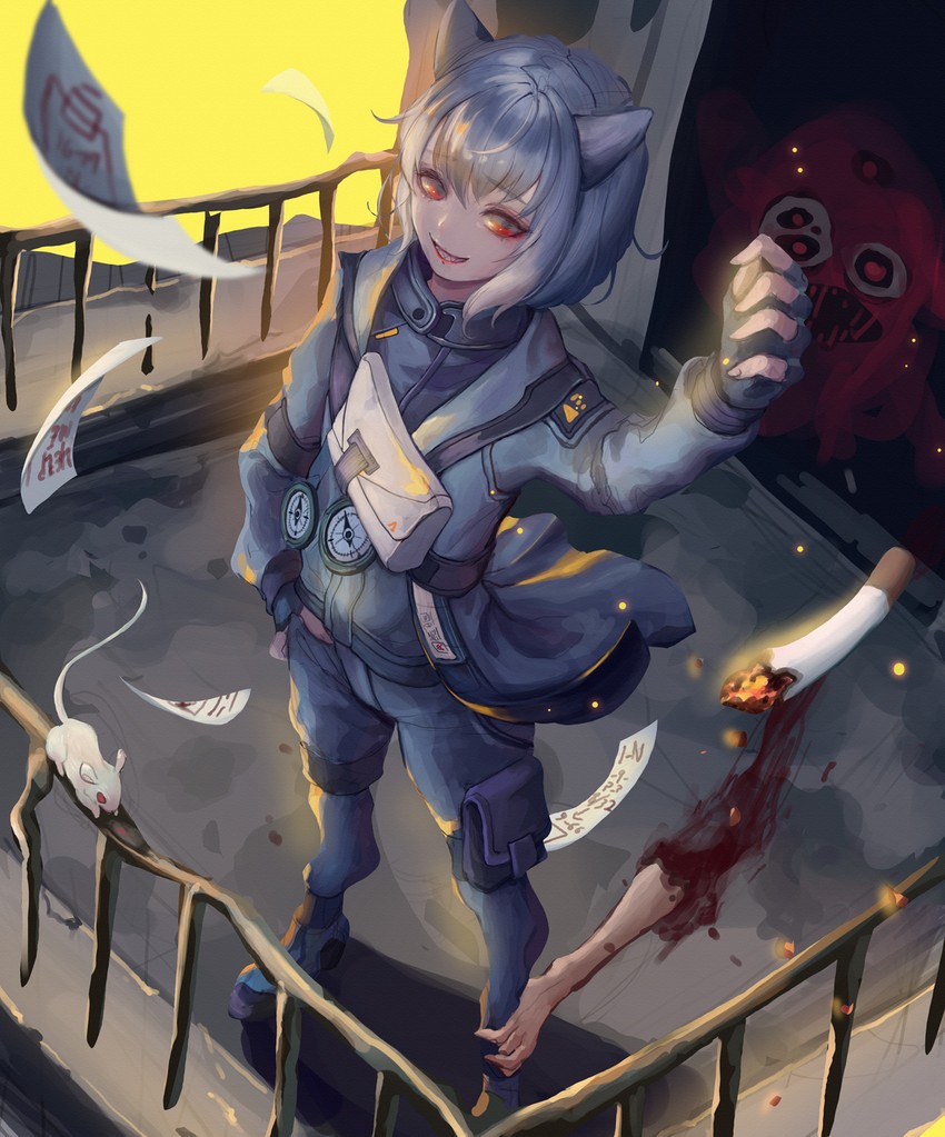 giant otter (kemono friends and 1 more) drawn by soma_(whitenight1)