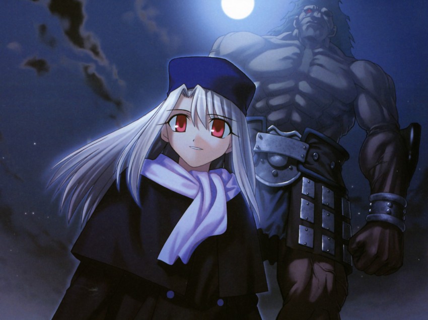 illyasviel von einzbern and heracles (fate and 1 more) drawn by takeuchi_takashi