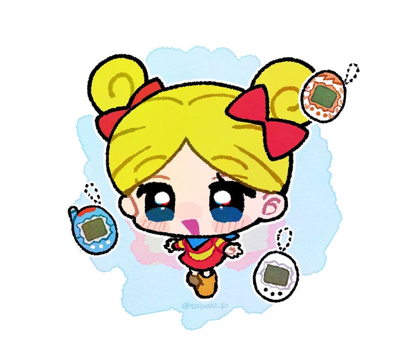 mikachu (tamagotchi and 2 more) drawn by doradorakingyo