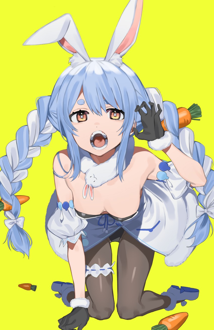 usada pekora and don-chan (hololive) drawn by yami_ga_fukami