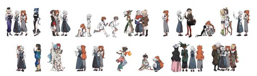 vertin, sonetto, 37, isolde, regulus, and 18 more (reverse:1999) drawn by molu_stranger