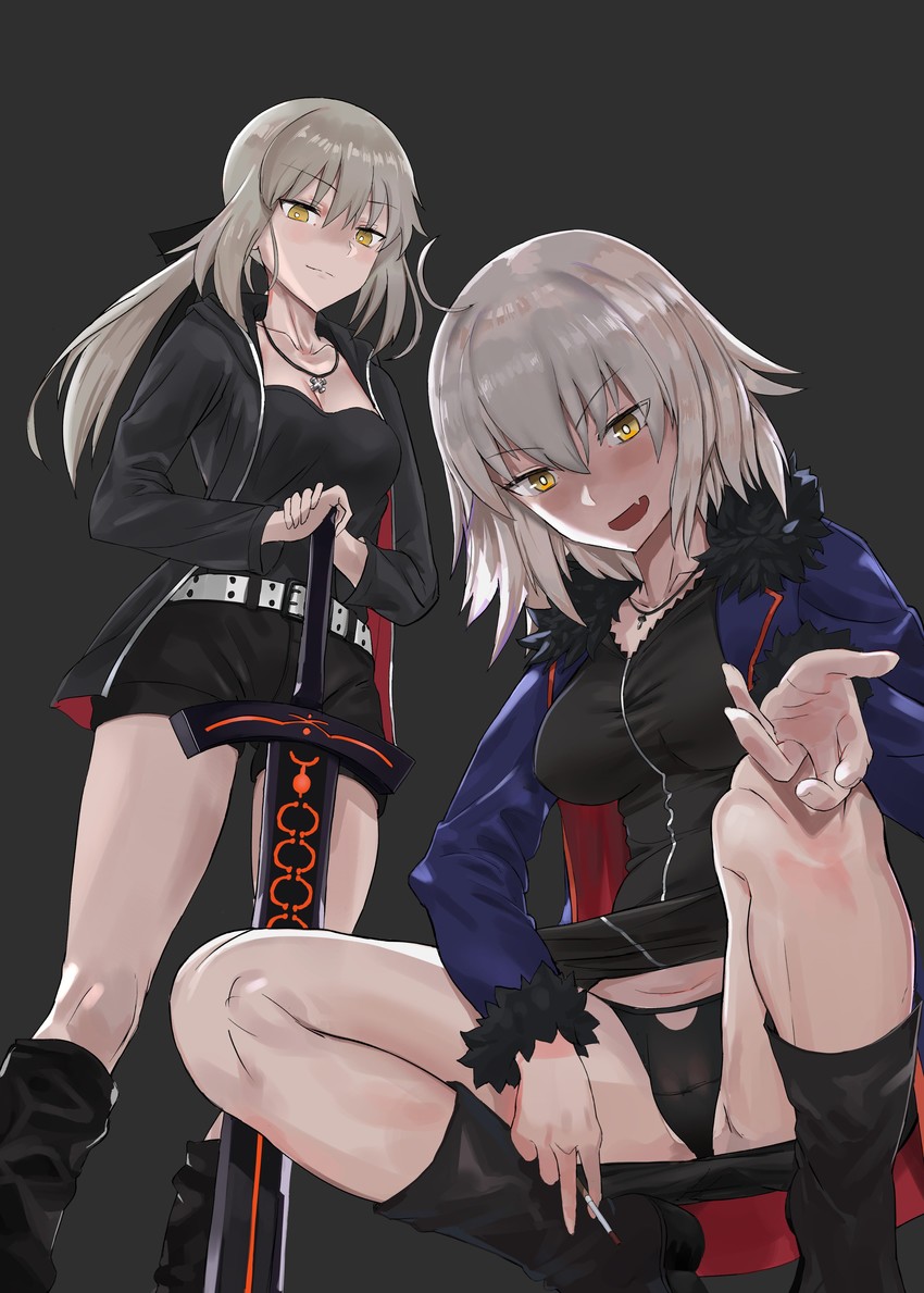 artoria pendragon, jeanne d'arc alter, and saber alter (fate and 1 more) drawn by ssamjang_(misosan)