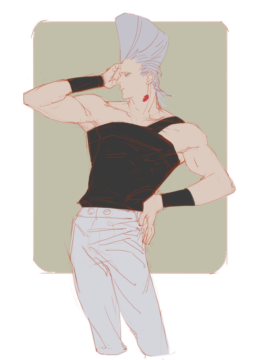 jean pierre polnareff (jojo no kimyou na bouken and 1 more) drawn by af_cf