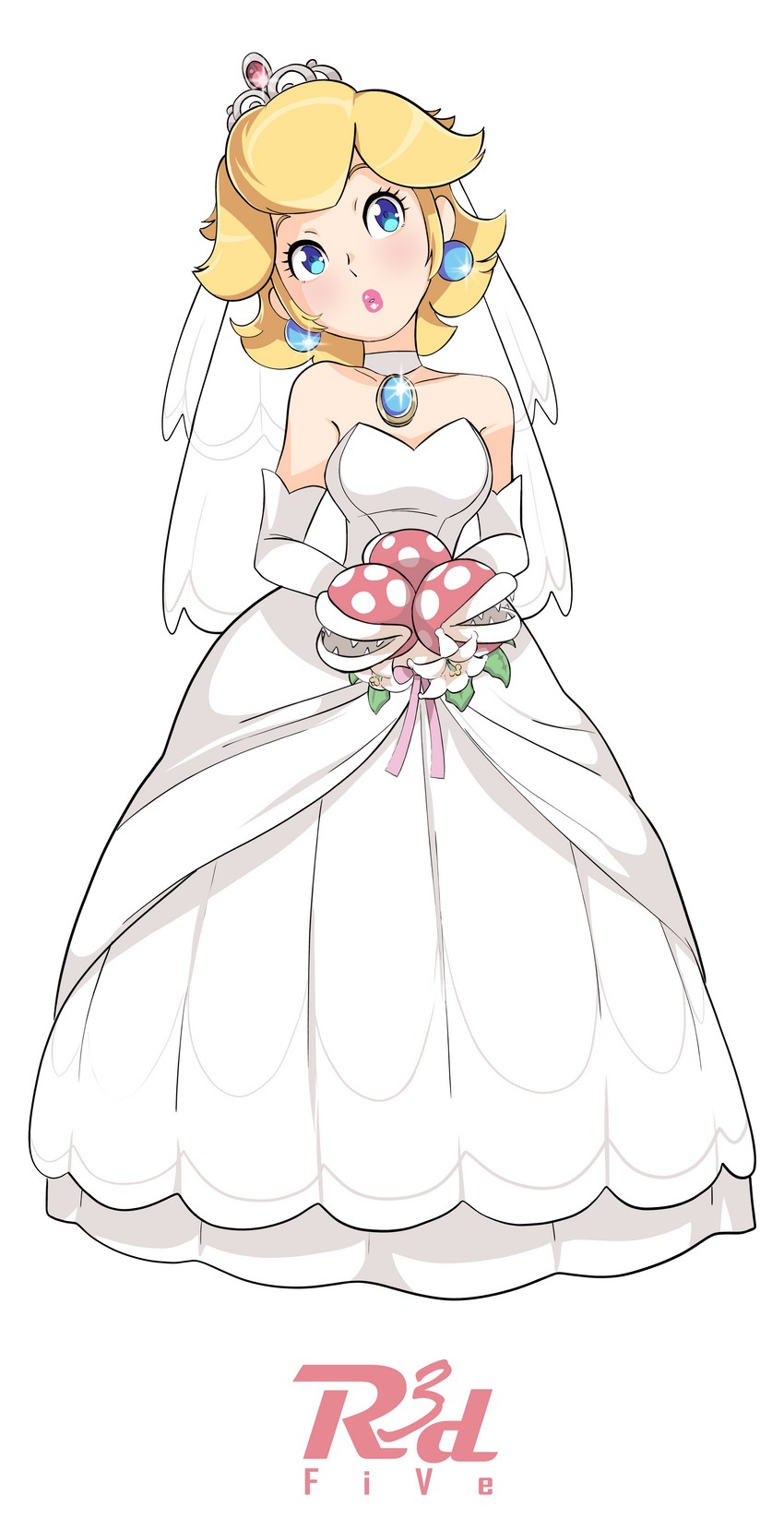 princess peach and piranha plant (mario and 1 more) drawn by r3dfive