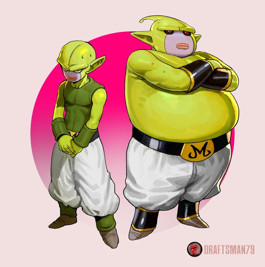 majin kuu and majin duu (dragon ball and 1 more) drawn by draftsman79