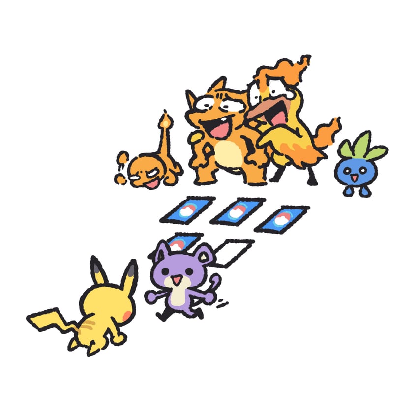 pikachu, charizard, charmander, oddish, rattata, and 1 more (pokemon and 2 more) drawn by plainwhite