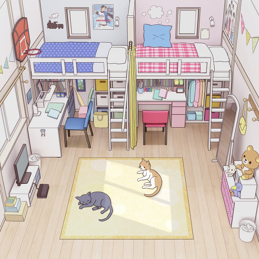 rilakkuma, korilakkuma, and ootani shouhei (original and 1 more) drawn by kiyo_(kyokyo1220)