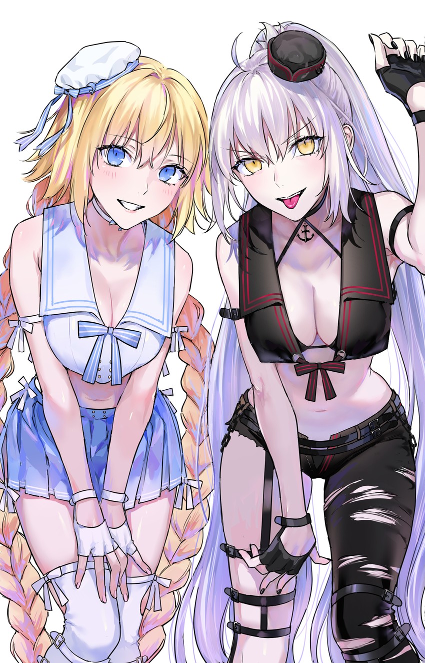 jeanne d'arc alter and jeanne d'arc (fate and 1 more) drawn by nipi27