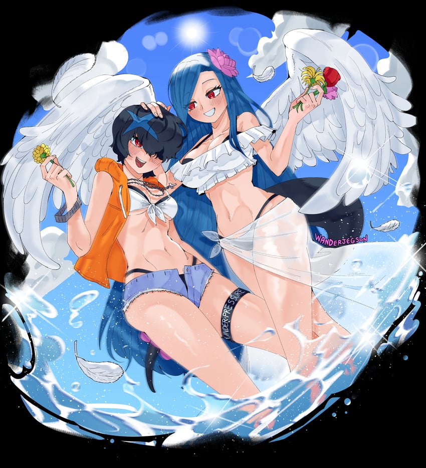 dizzy, queen dizzy, and unika (guilty gear and 1 more) drawn by wanderjegson
