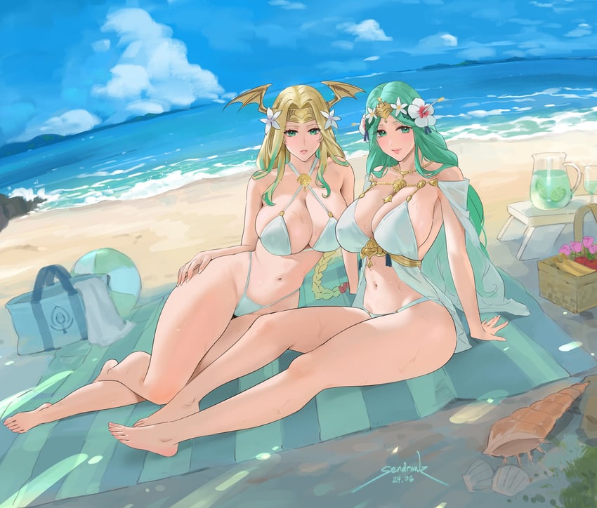 rhea and seiros (fire emblem and 2 more) drawn by sendo_(sendrawz)