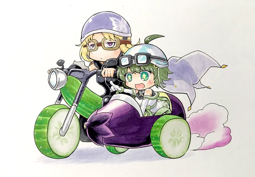 yukino kanae and anna mel (mahou shoujo madoka magica and 1 more) drawn by delraich66