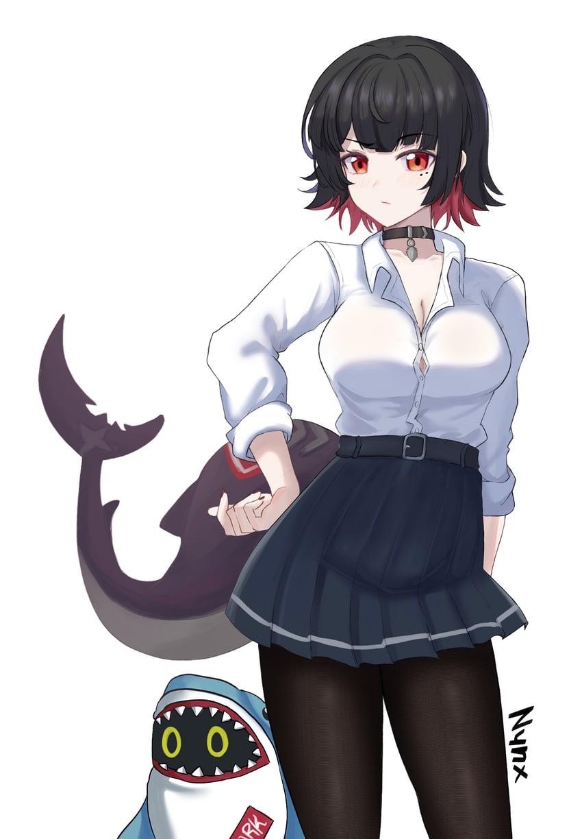 ellen joe and sharkboo (zenless zone zero) drawn by gurunnobia