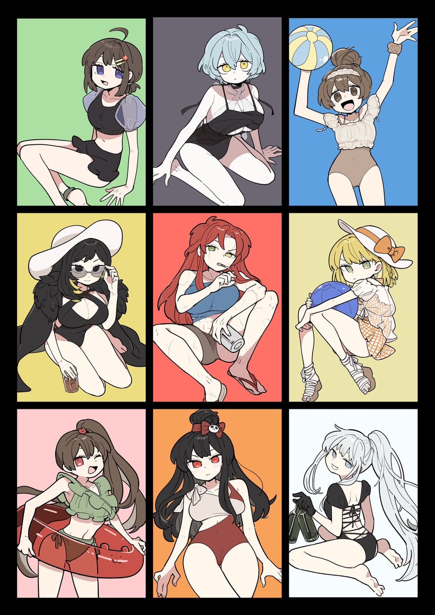 angela, binah, angelica, hod, malkuth, and 4 more (project moon and 1 more) drawn by kojocho05