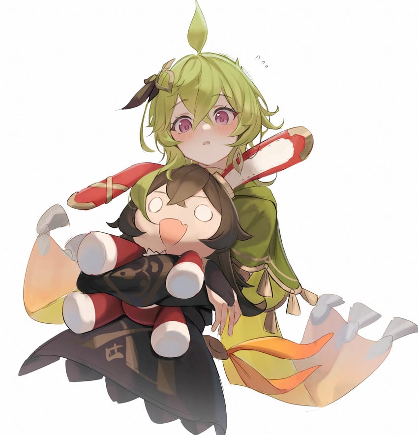 collei and baron bunny (genshin impact) drawn by lumo_1121