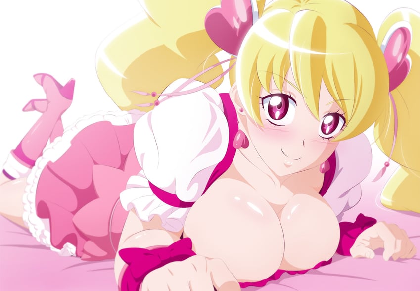 momozono love and cure peach (precure and 1 more) drawn by fuchi_(nightmare)