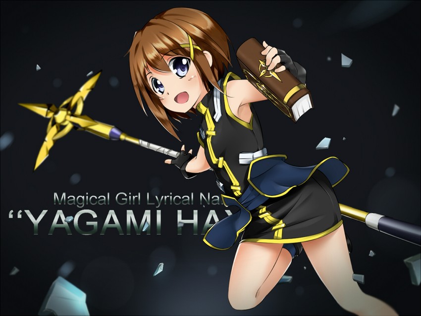 yagami hayate, schwertkreuz, and tome of the night sky (lyrical nanoha and 2 more) drawn by fumi11gou