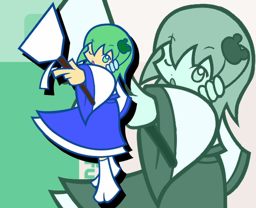 kochiya sanae (touhou and 2 more) drawn by y&k